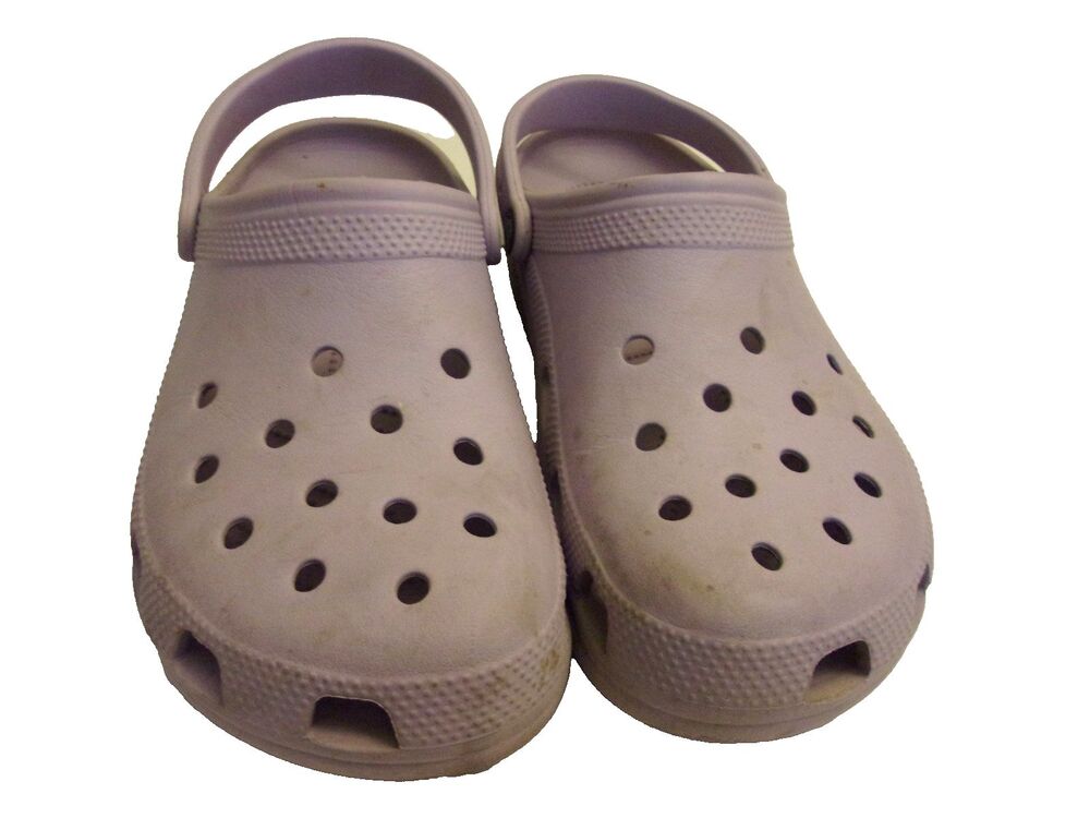 Crocs Lavender Soft Purple Sz. 12 Women's Clogs Rear Strap